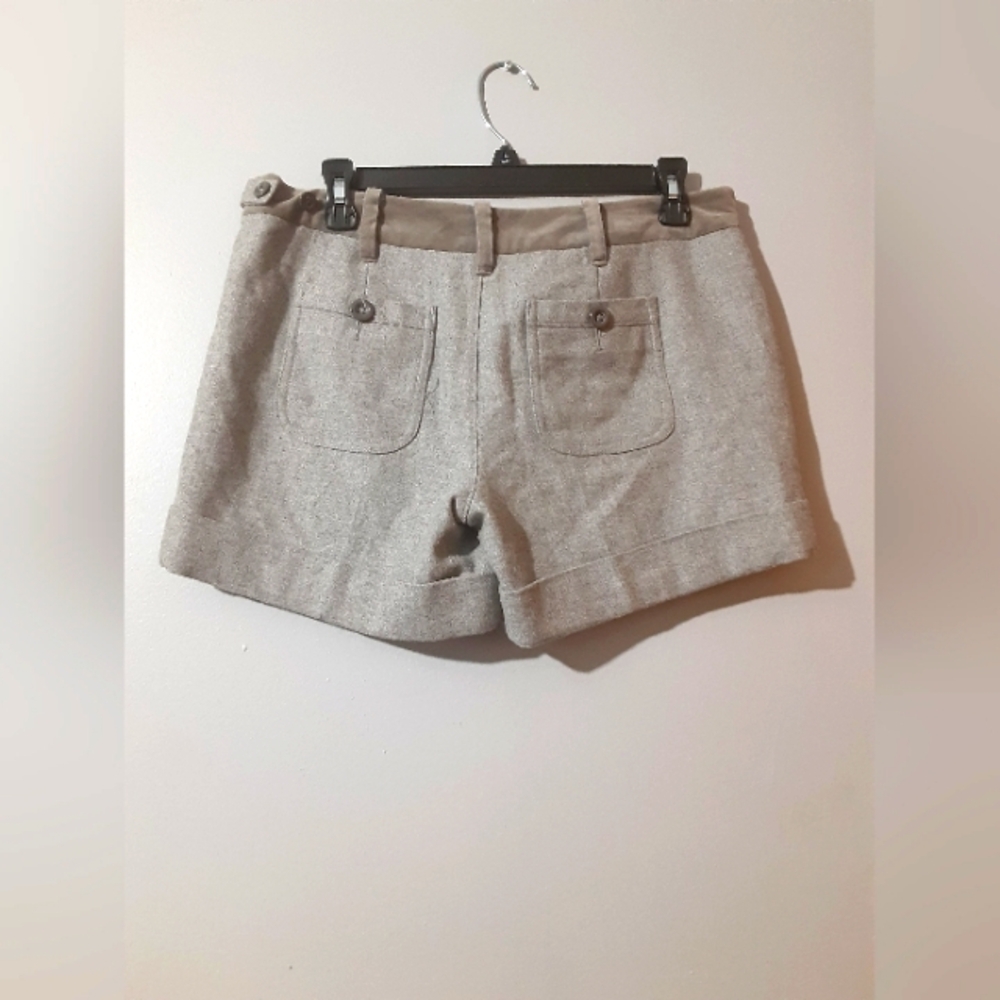 Anthropologie Paper Boy Wool Blend Women's Gray Shorts Size 4 Bike Riding Active - Picture 3 of 8